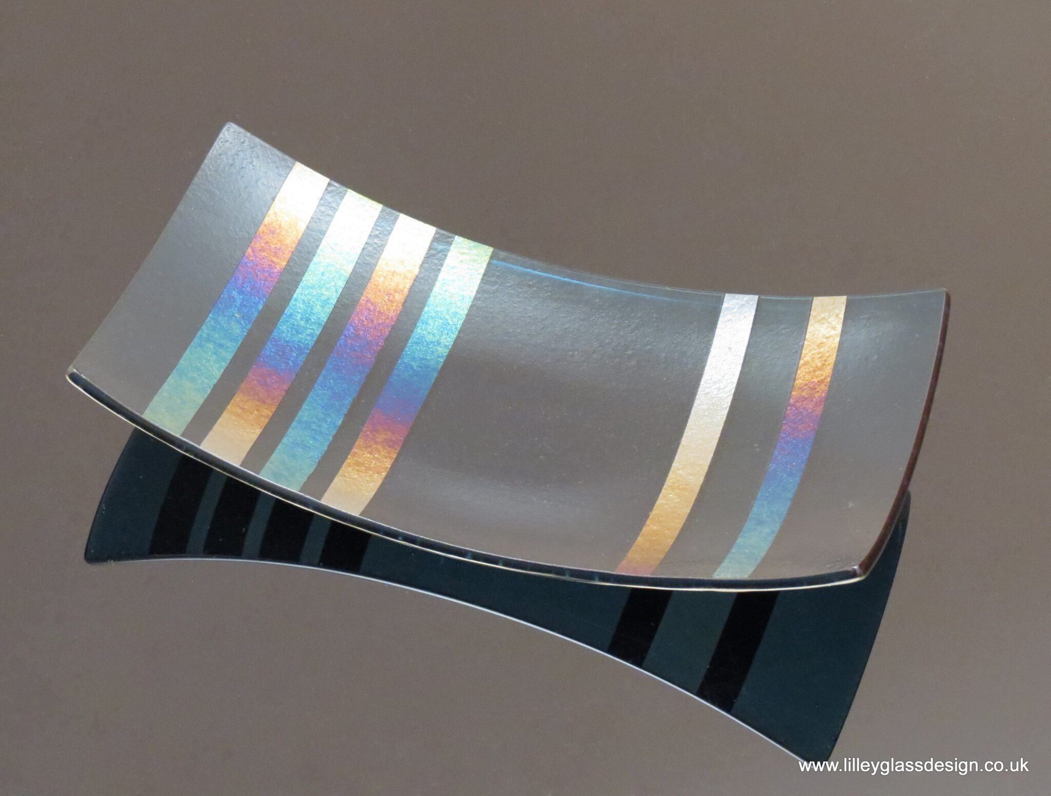 Rainbow Iridescent Plate LILLEY GLASS DESIGNS