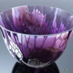 Purple and French Vanilla Crackle Vessel
