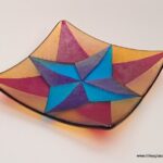 Blazing Star Iridescent Glass Plate