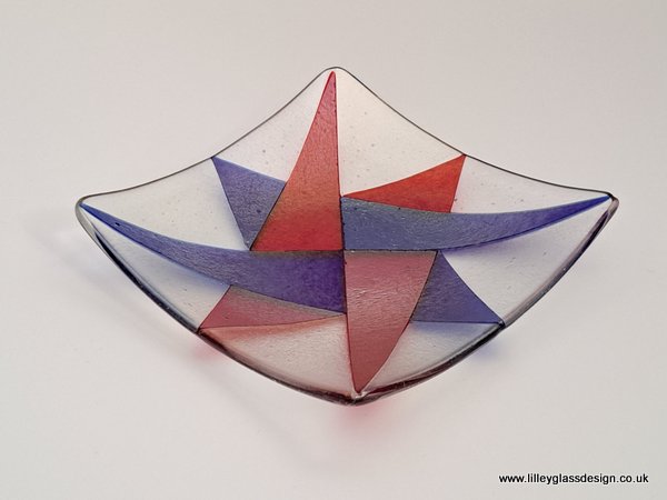 Laced Star Iridescent Glass Plate