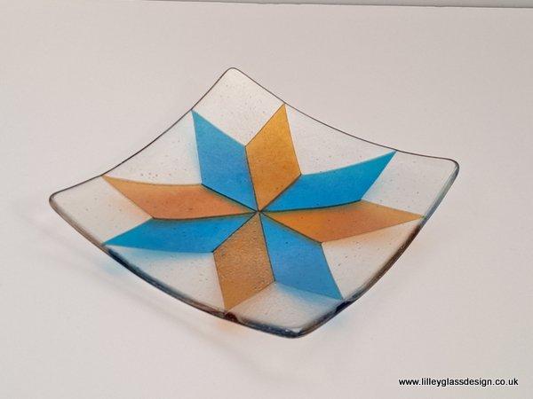 Lemoyne Star Iridescent Glass Plate 2