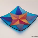 Blazing Star Iridescent Glass Plate 2